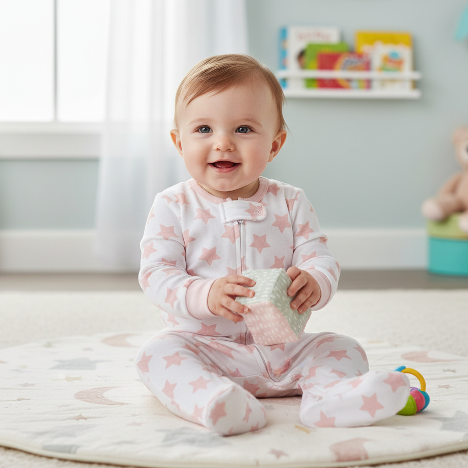 Pyjama fille-Lot de 3 Grenouillères | Doux Coton Floral