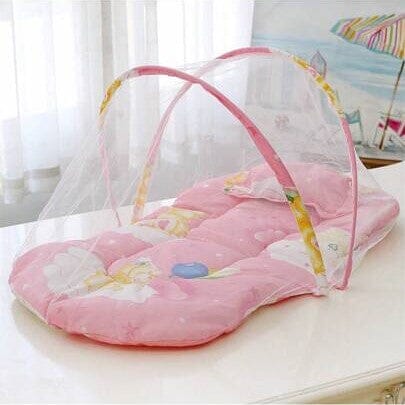  Moustiquaire Lit Bébé-Rose Parfaite pour les Déplacements