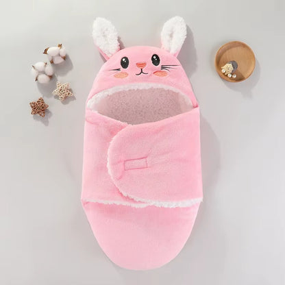 Sac de couchage bébé lapin rose polaire confortable pour nuits douillettestes