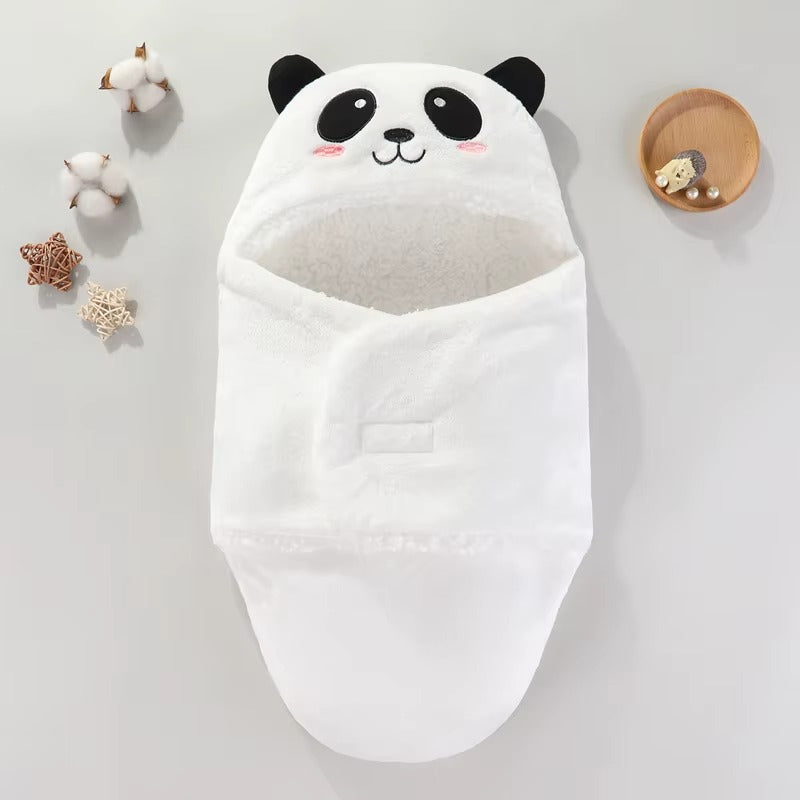Sac de couchage bébé panda blanc doux et confortable pour nouveau-né