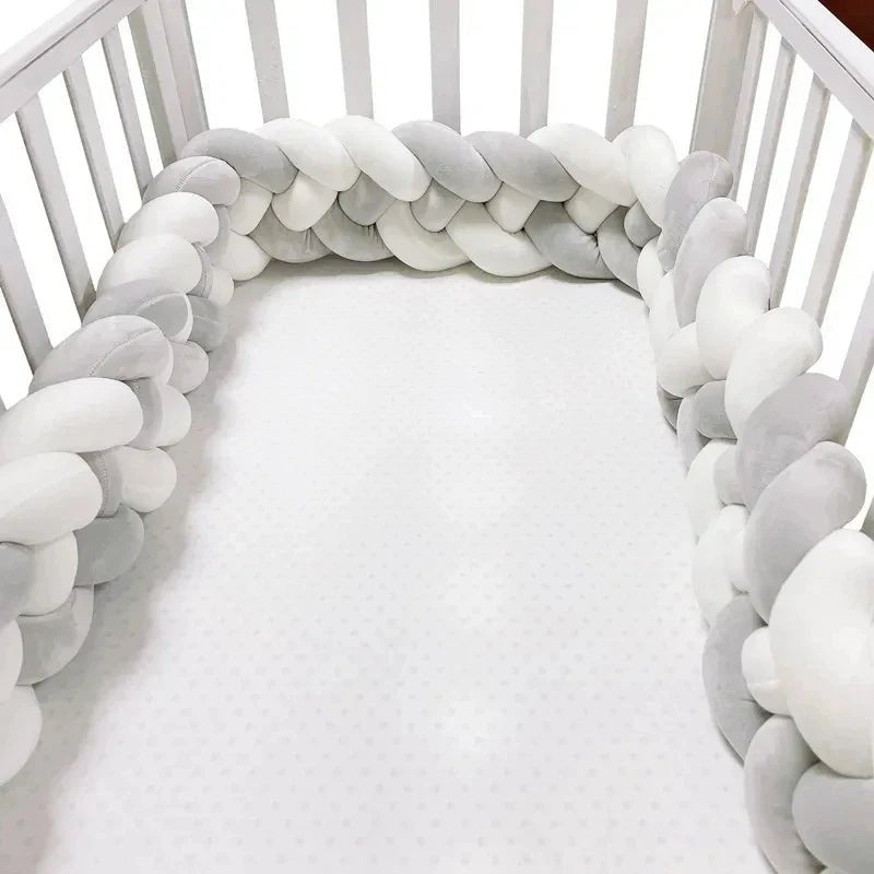  Tour de Lit Bébé -Blanc Gris Protection et  Confort Optimaux
