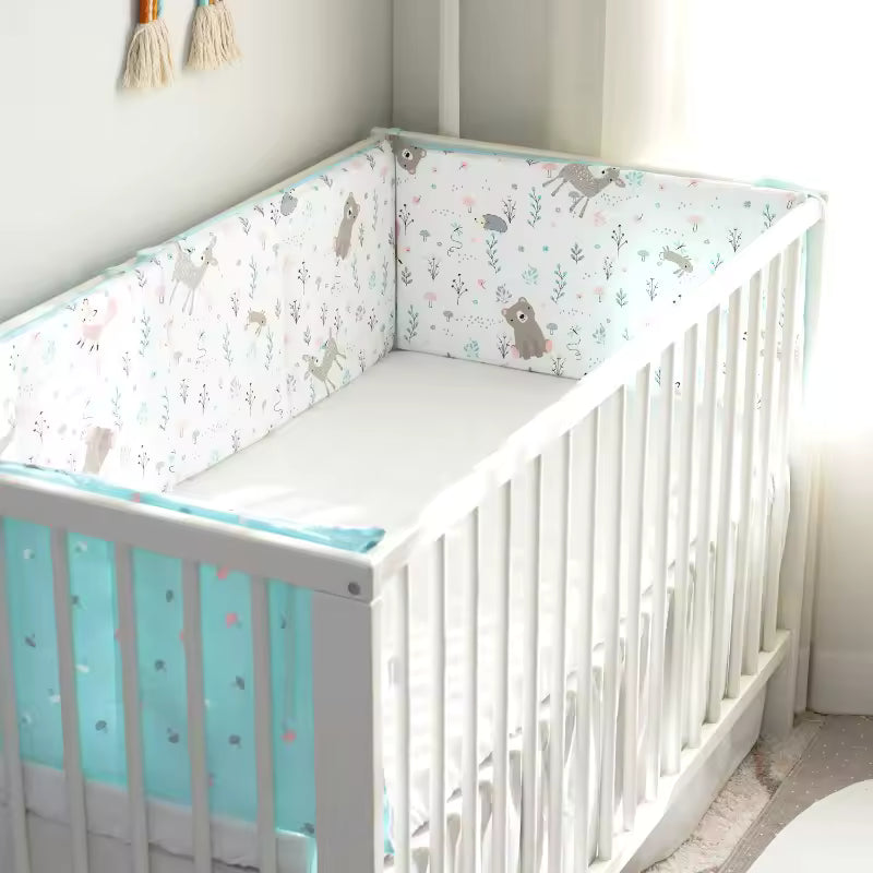 Tour de Lit Bébé-Le Jardin des Animaux bleu creer ambiance apaisante propice à l'endormissement