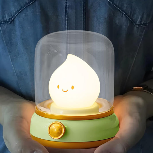 Bebe Veilleuse-Flamme Jaune sa couleur vert moderne
