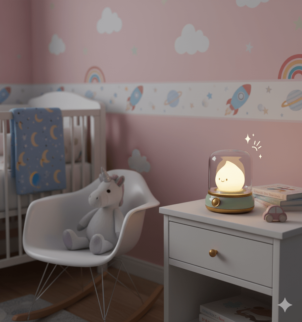 Bebe Veilleuse-Flamme Jaune design élégant s'intègre harmonieusement à tous styles de décoration