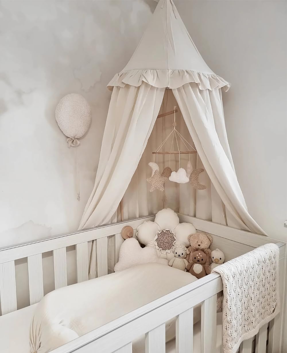  ciel de lit bébé blanc moderne
