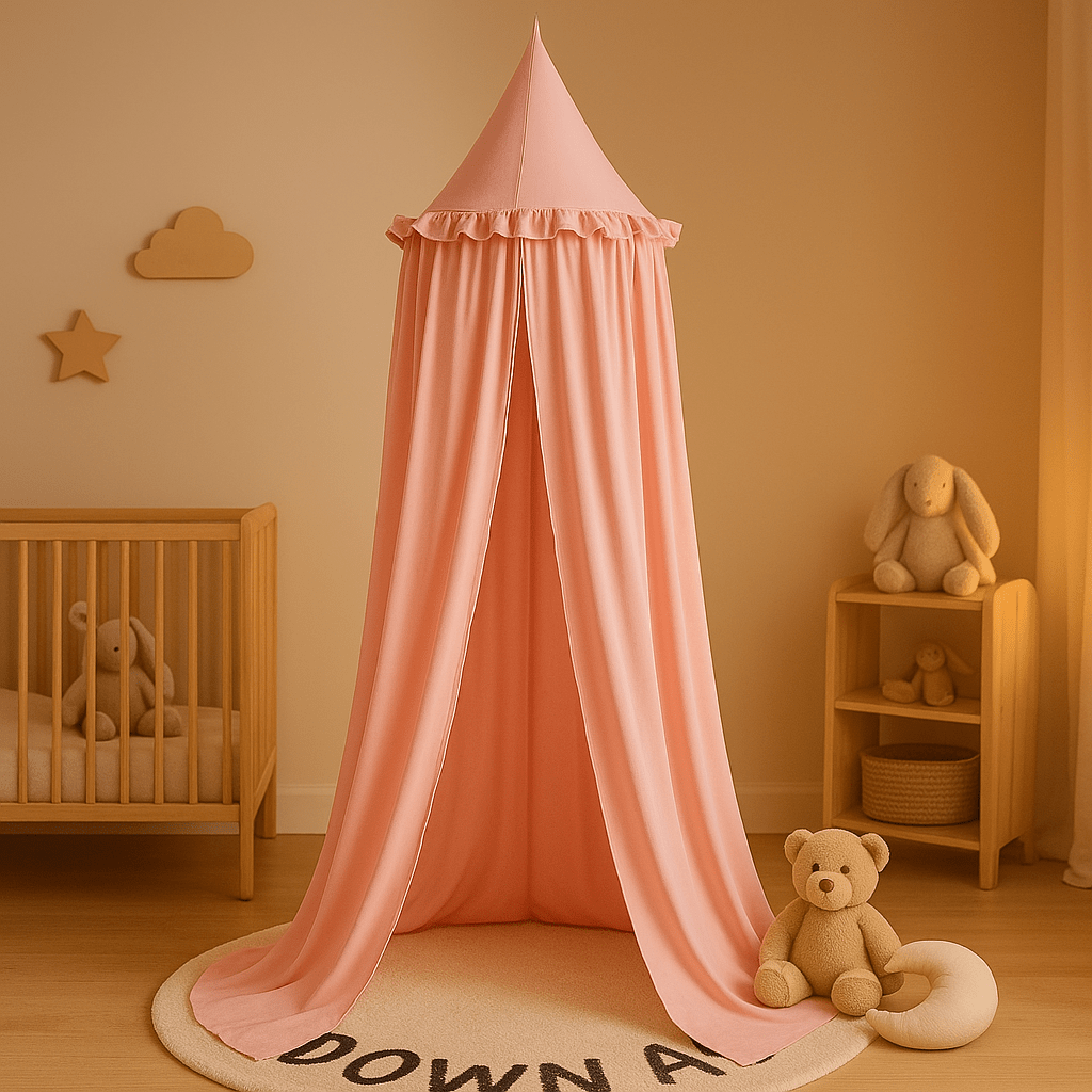 ciel de lit bébé rose lumineux magnifique