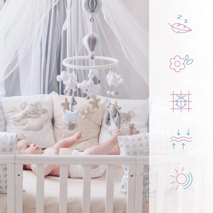 ciel de lit bebe de luxe element de decoration 