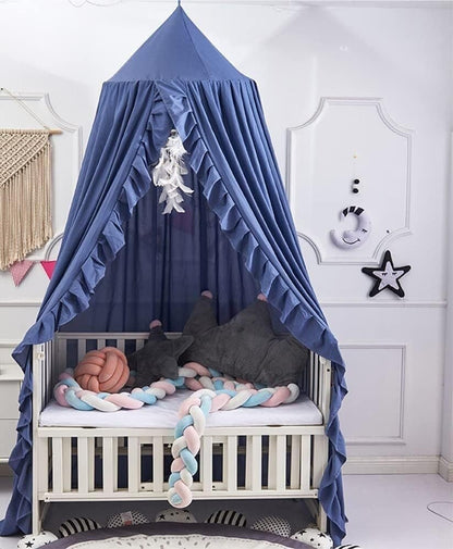 ciel de lit bleu creer cocon magique pour doux rêves de bebe