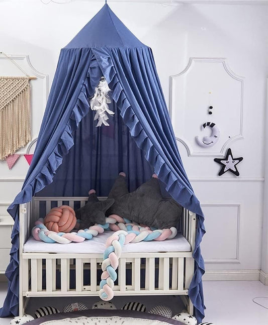 ciel de lit bleu creer cocon magique pour doux rêves de bebe