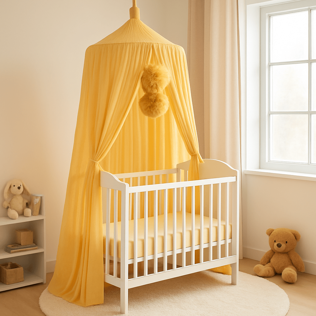 ciel de lit cabane jaune  creer touche solaire