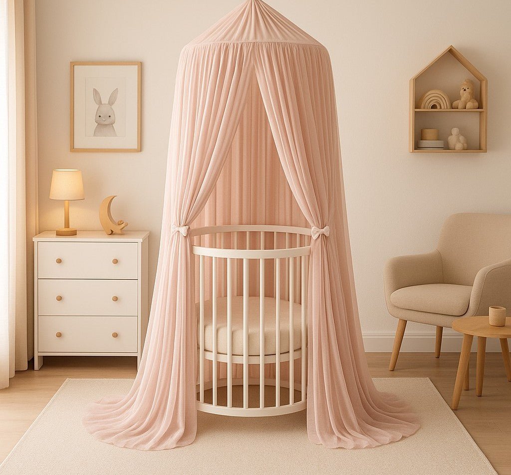 ciel de lit couronne rose lux