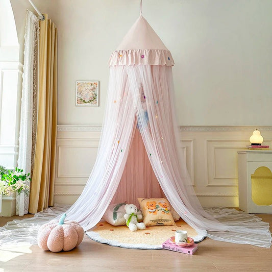 ciel de lit double couche simple élément décoratif