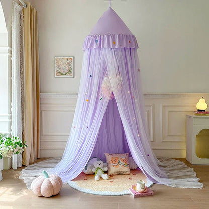 ciel de lit double couche simple decoration