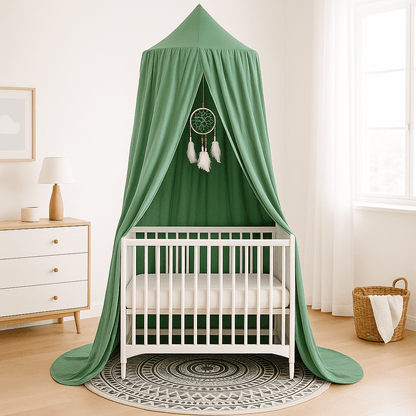 ciel de lit vert avec beaute  durable
