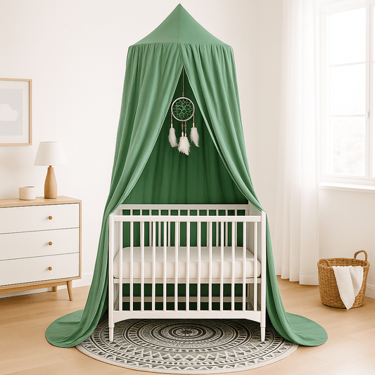 ciel de lit vert avec beaute  durable
