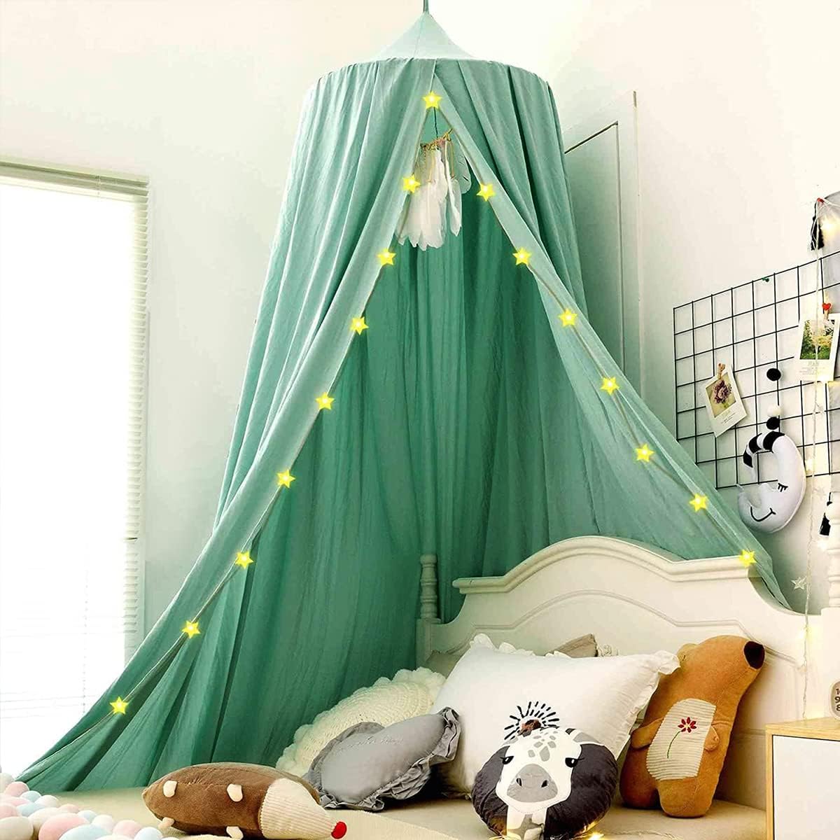  ciel de lit vert creer deco chambre bebe