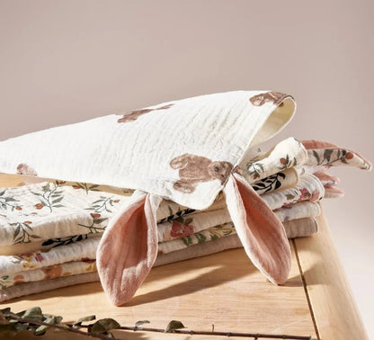 Collection doudous lapin coton motifs variés cadeau bébé