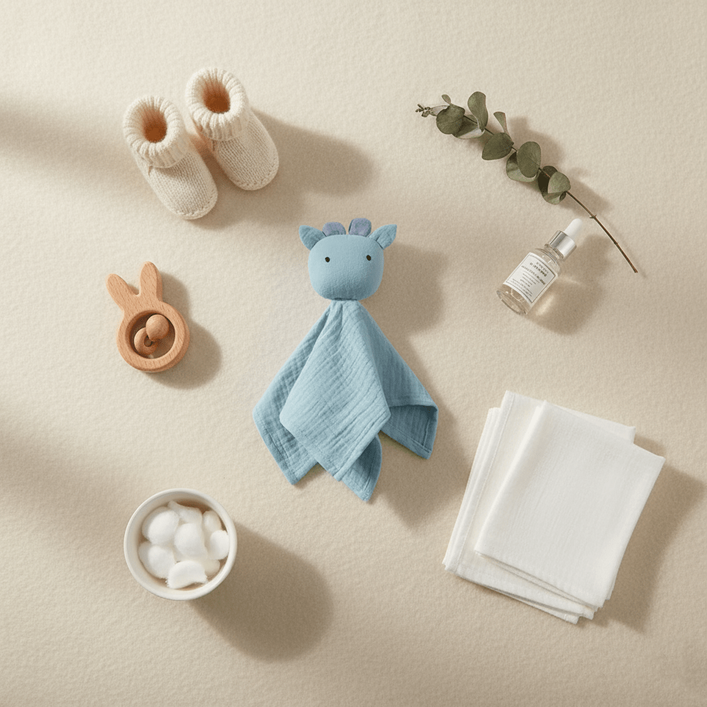 doudou est bleu clair pâle avec de petites cornes/oreilles bleues très claires