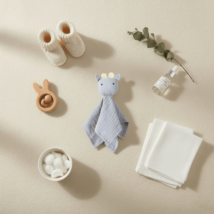 doudou est Gris-bleu pâle avec de petites cornes/oreilles bleues très claires