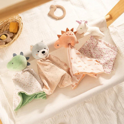 Doudou bébé collection animaux avec couvertures douces et colorées