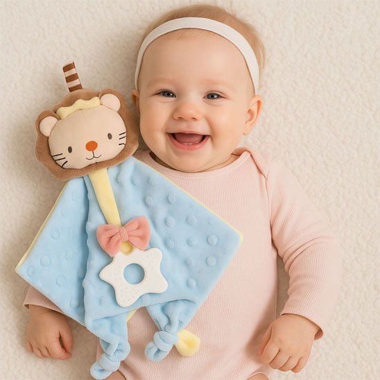 Doudou bébé ultra-doux en coton naturel, accessoire essentiel pour le bien-être de bébé