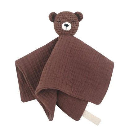Doudou en Crochet Petit Ours marron gros plan détails crochet