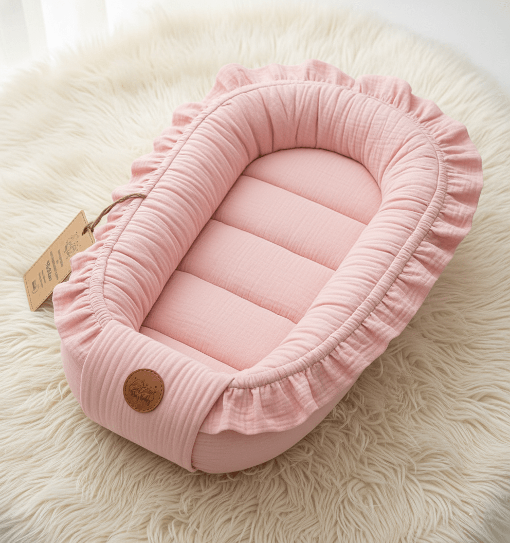 nid cocon avec étiquette qualité sur fourrure