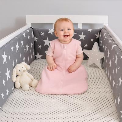 Tour de lit bébé rembourré aux étoiles nordiques, protection et confort pour bébé