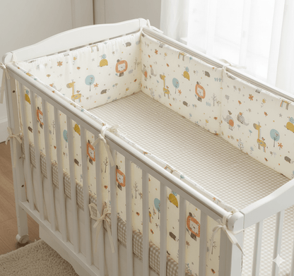 Tour de lit-Veille Nocturne beige dans théme safari