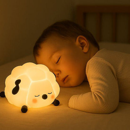 veilleuse bébé mouton offre lueur douce et apaisante