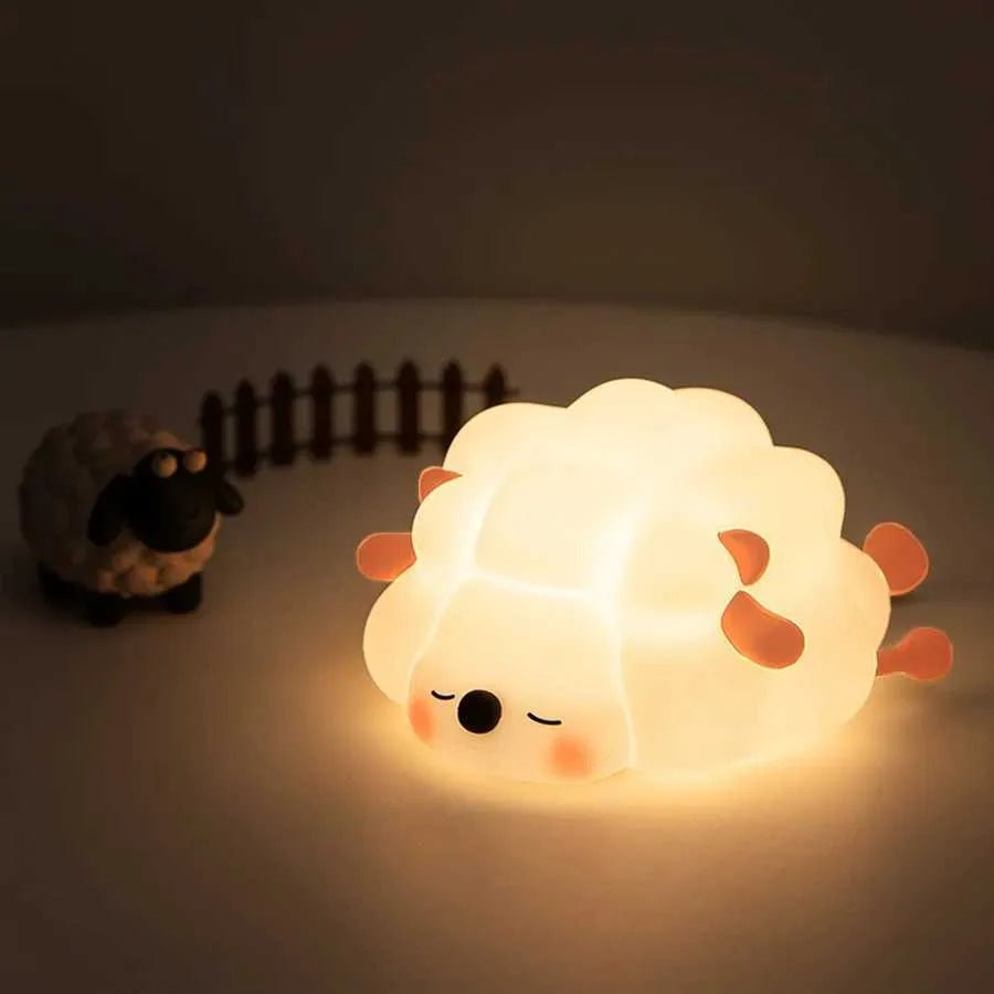 Veilleuse bébé mouton rose simple éclairage