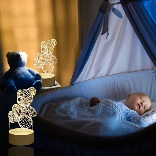 veilleuse bebe en forme d'our créer  atmosphère paisible et rassurante
