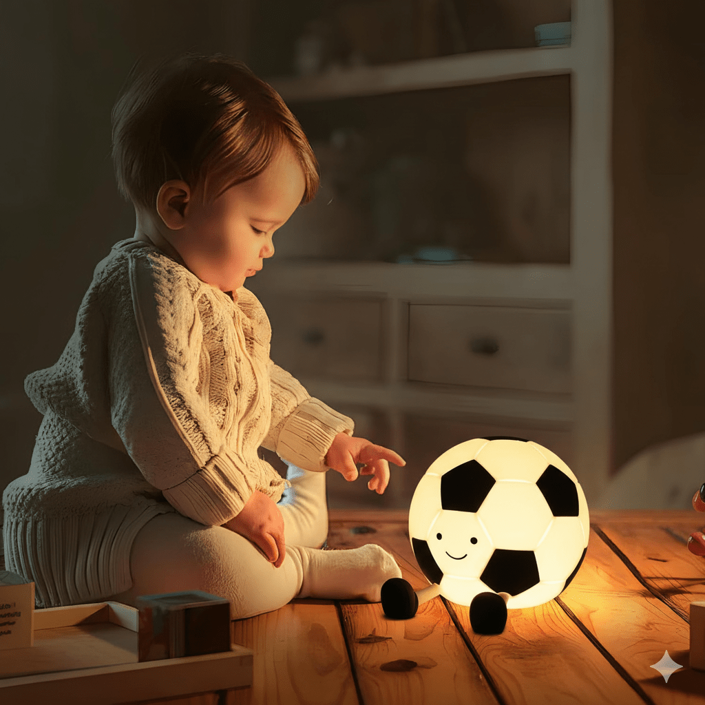 Veilleuse Bebe Football  Matière Sûre et Agréable au Toucher
