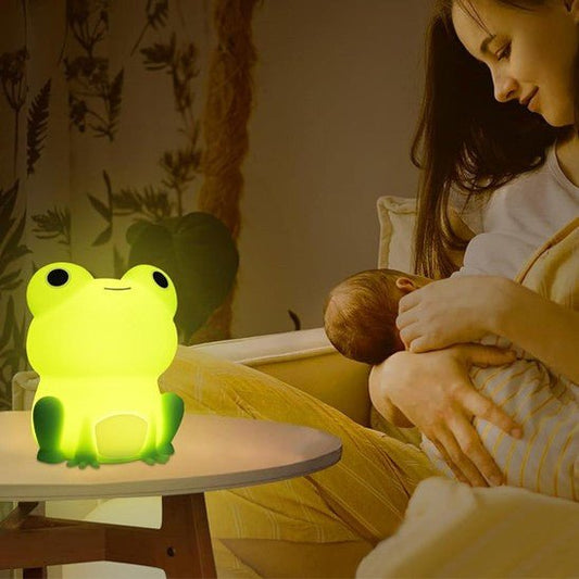 veilleuse bébé grenouille matériau en silicone et ABS de haute qualité