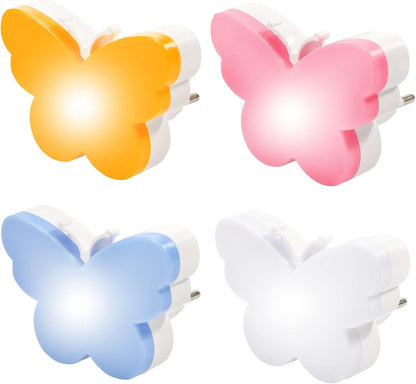 toutes les modeles de veilleuse bebe murale papillon jaune rose bleu et blanc
