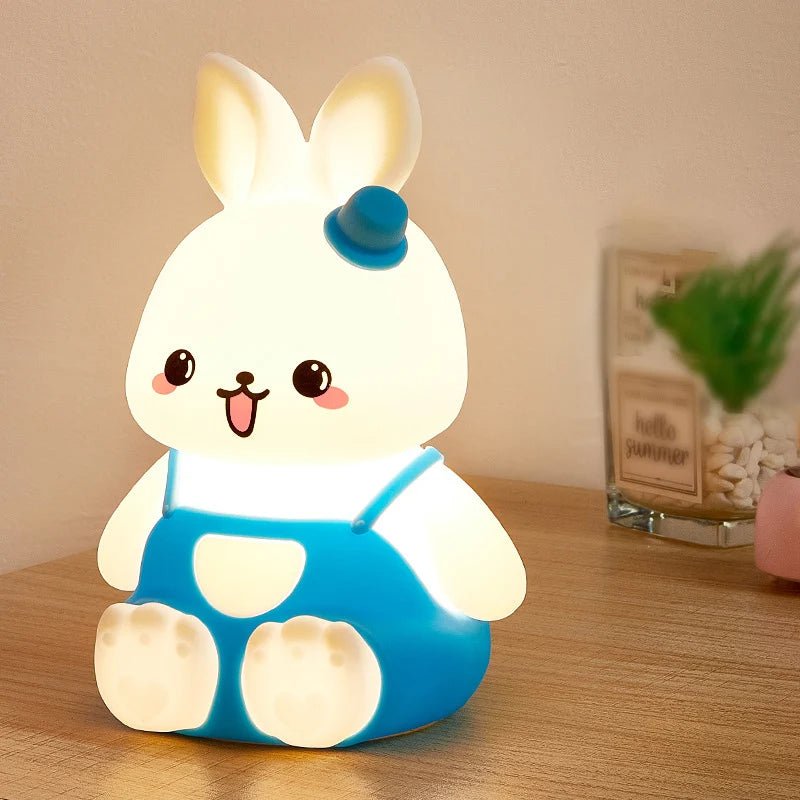 veilleuse lapin bleu moderne