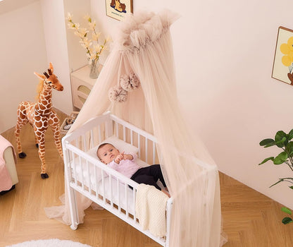 votre bébé endormir sereinement sous ciel de lit bébé en tulle